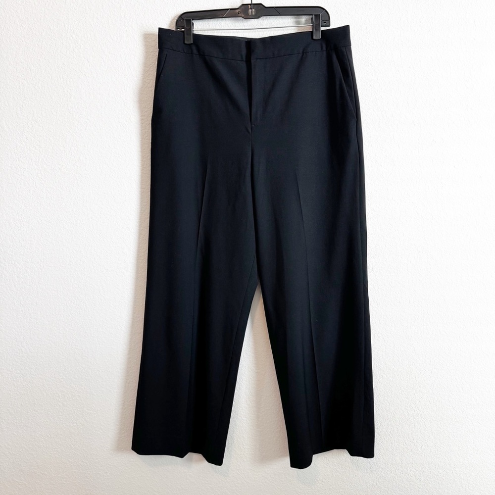 Everlane Women's Black Wool Slouchy Wide Leg Trouser Pants Size 12